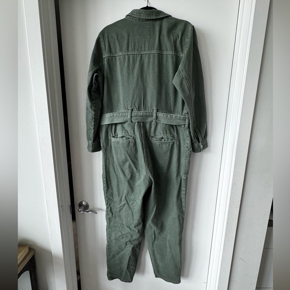 Primark Denim boiler suit / jumpsuit in olive green - Picture 3 of 4